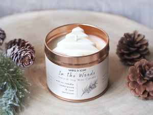 Myrtle & Soap IN THE WOODS hand-poured natural soy wax candle